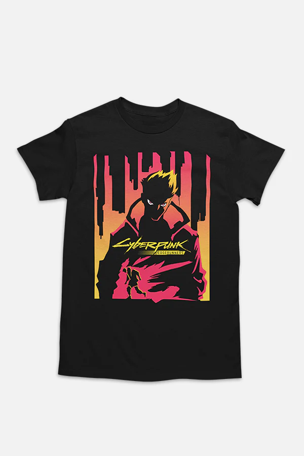 CYBERPUNK EDGERUNNERS DAVID MARTINEZ ON FIRE TEE - Image 4